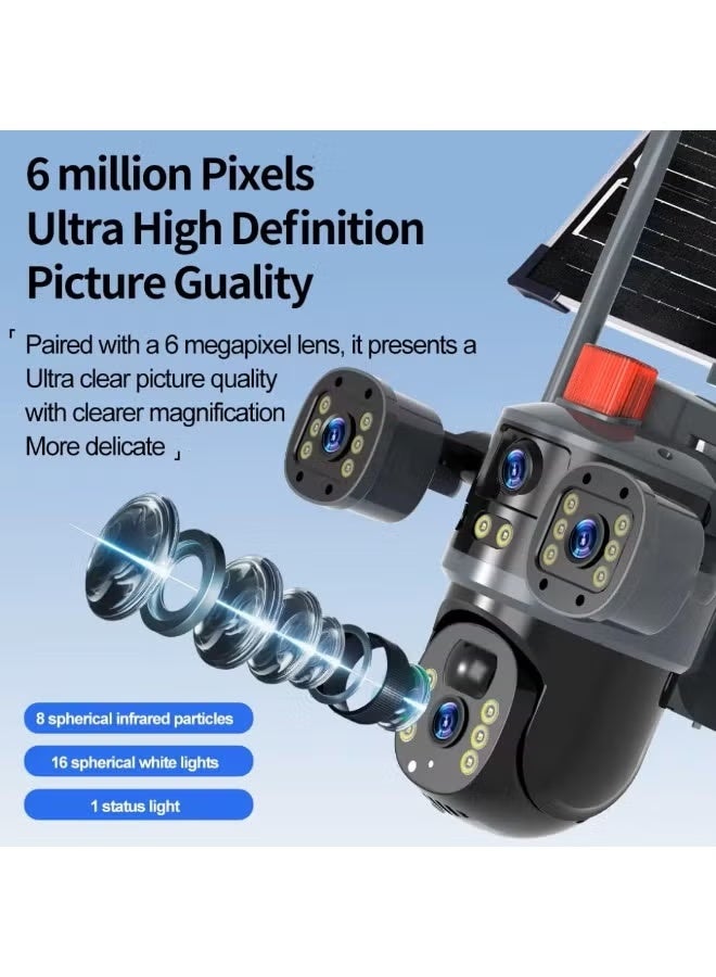 ELTRAZONE 4K Ultra HD Dual Lens AI Solar Powered Security Camera – 2-in-1 PTZ Outdoor Wireless WiFi CCTV with Colour Night Vision, Motion Tracking & Solar Panel (SPM-T Series) - Image 2